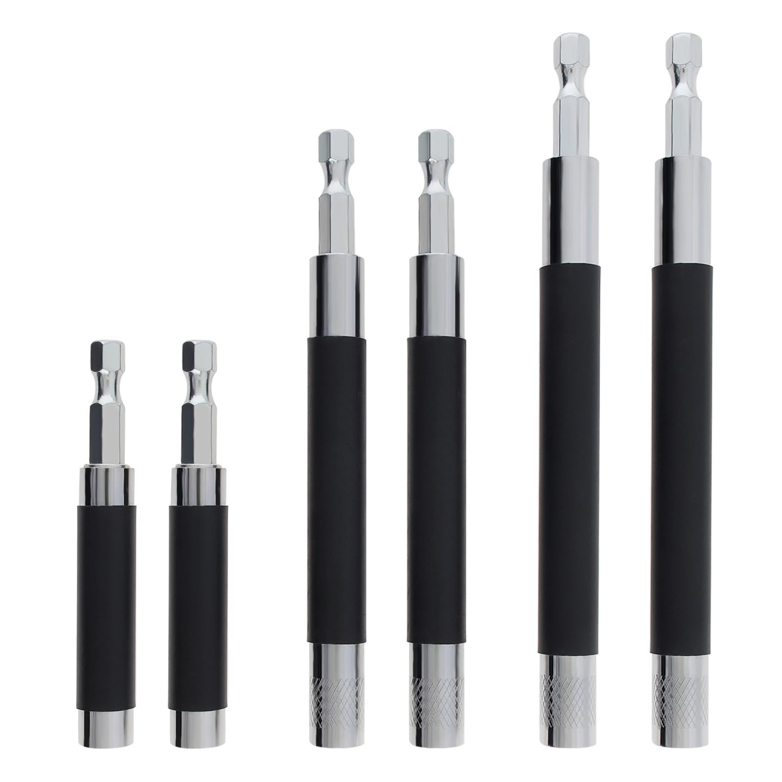 ChgImposs 6PCS/Set Scalable Magnetic Screw Drive Guide Drill Bit Tip Holder Screwdriver Bit Holder Extension Bar Adapter, Drill Bit Guide Rod Adapter