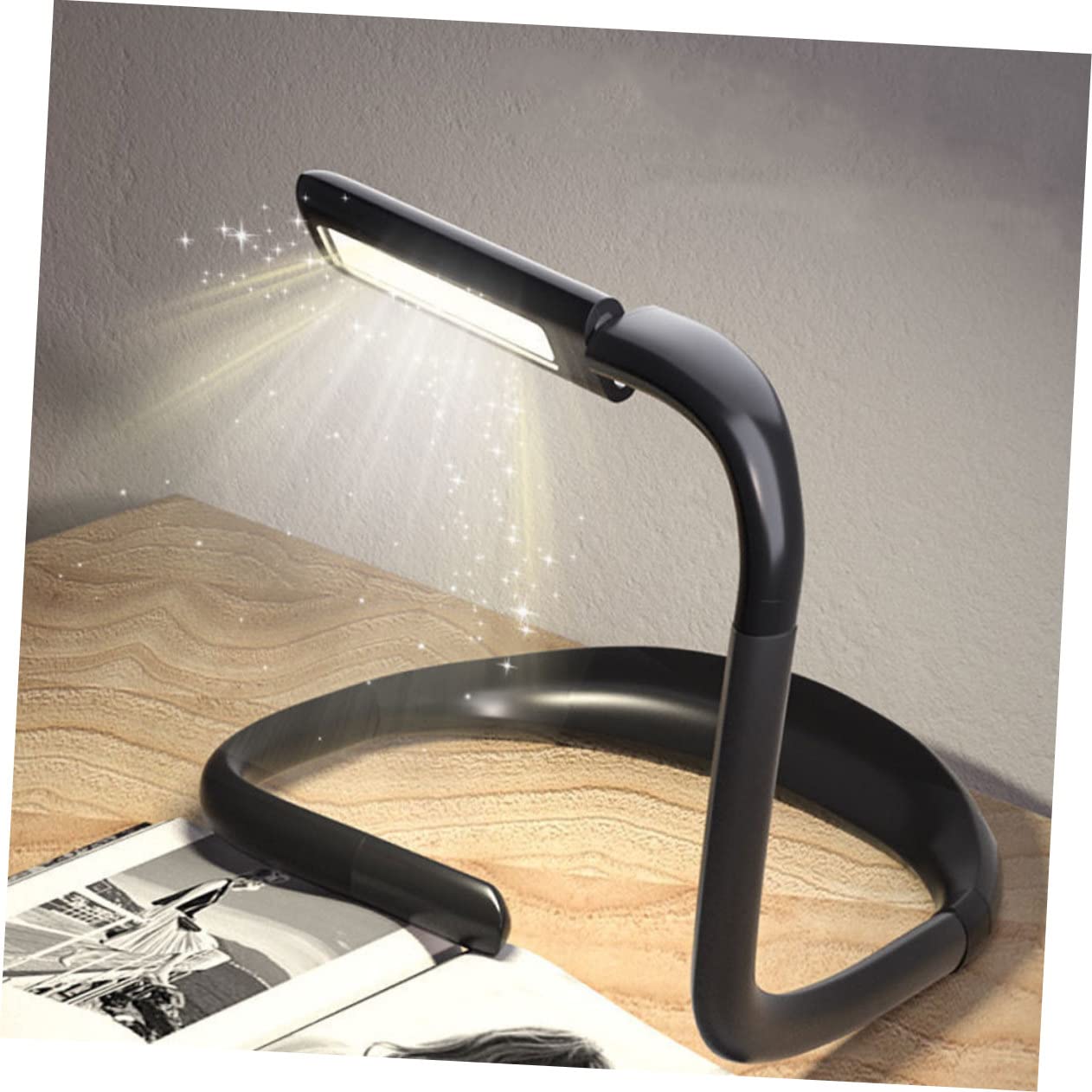 Lampe de Lecture Rechargeable LED pour Garçon et Filles, Lumière Mains Libres en Silicone et Abs, Batterie 1800mah, Flexible Lire le Lit