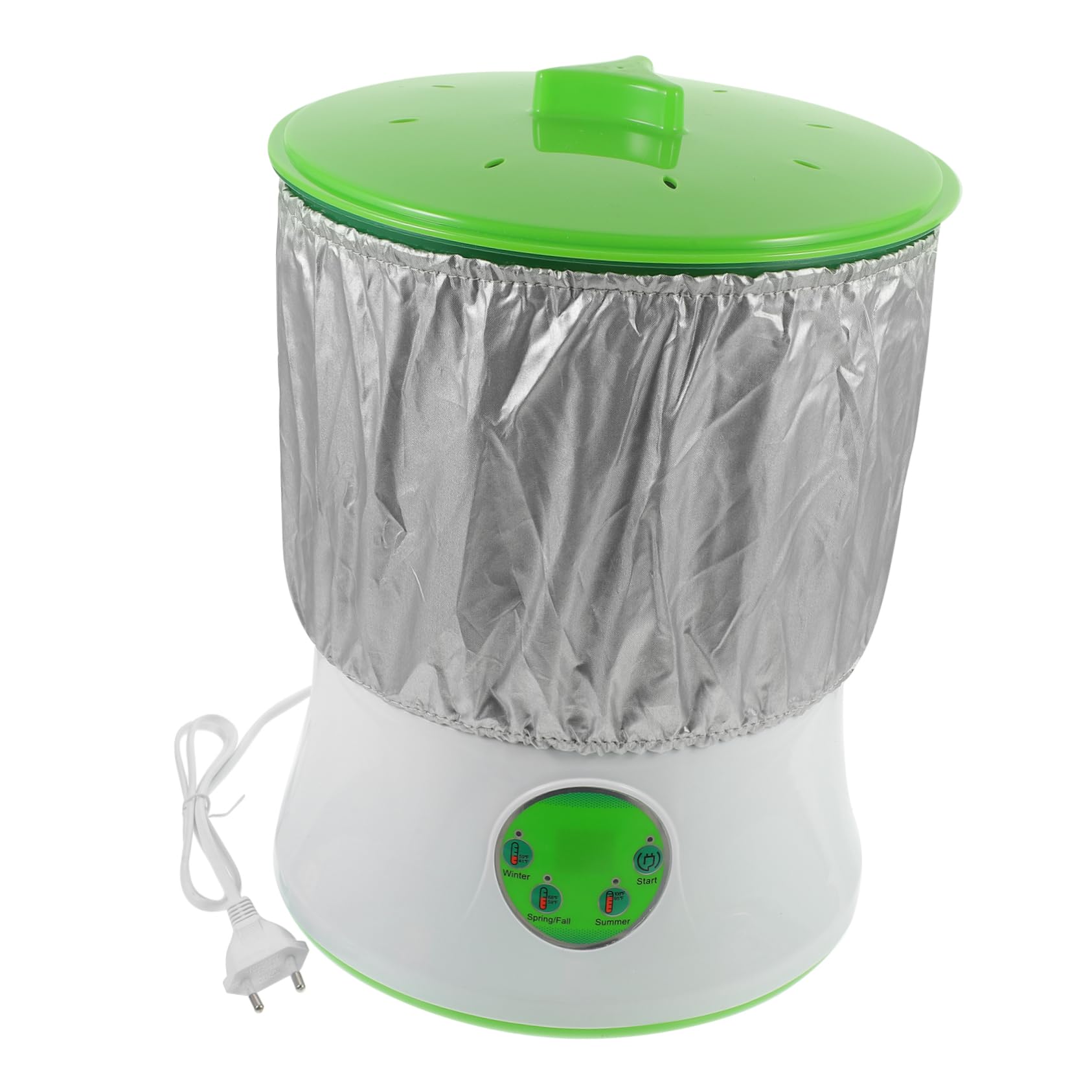 TOYANDONA MáQuina De Brotes De Soja Doble Capa con Control Inteligente por Microordenador Sistema AutomáTico De CirculacióN De Agua Ahorro EnergéTico para GerminacióN En Casa