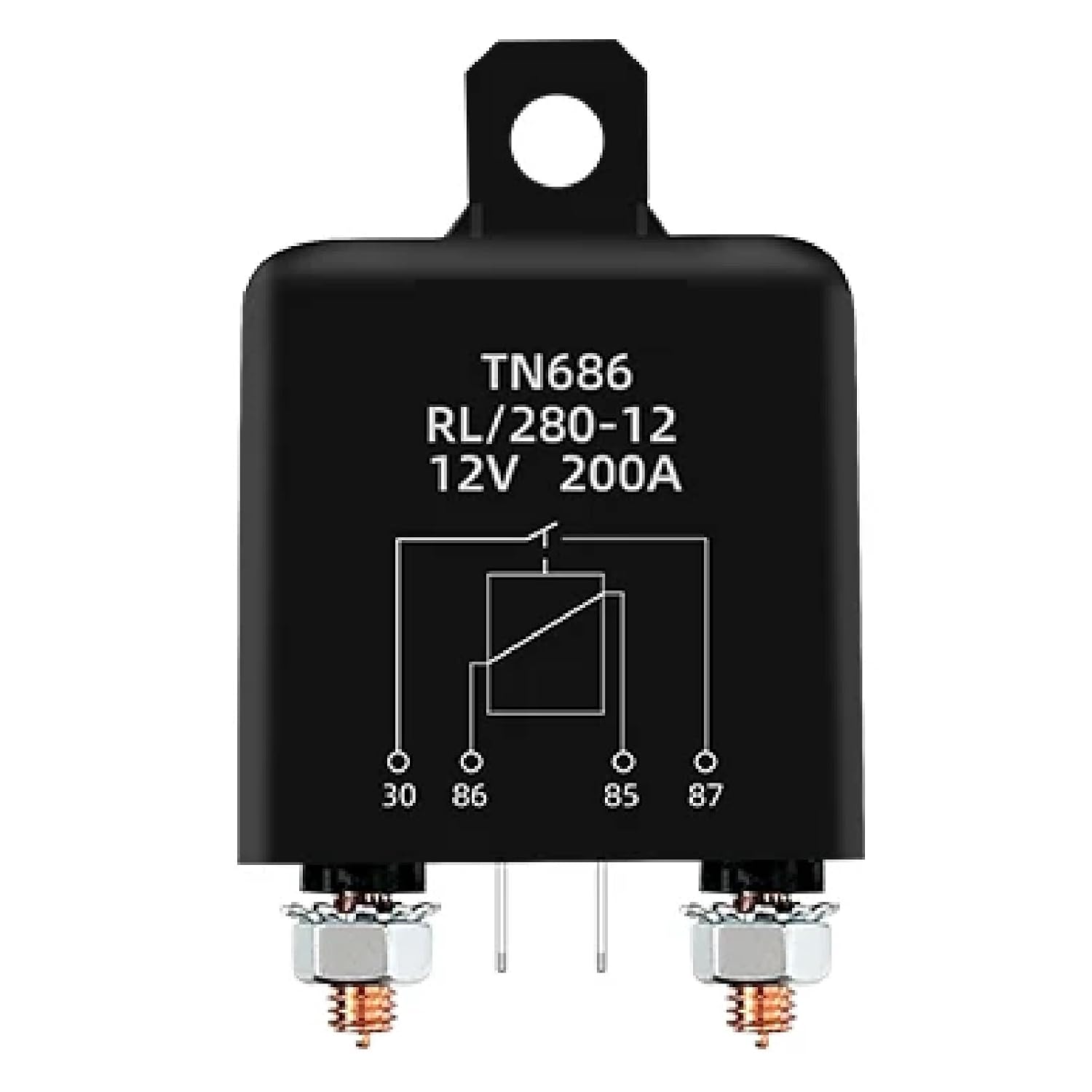 High Current Relay Starting Relay 200A 100A 12V/24V Power Automotive Heavy Current Start Relay Car Relay (48V 100A)