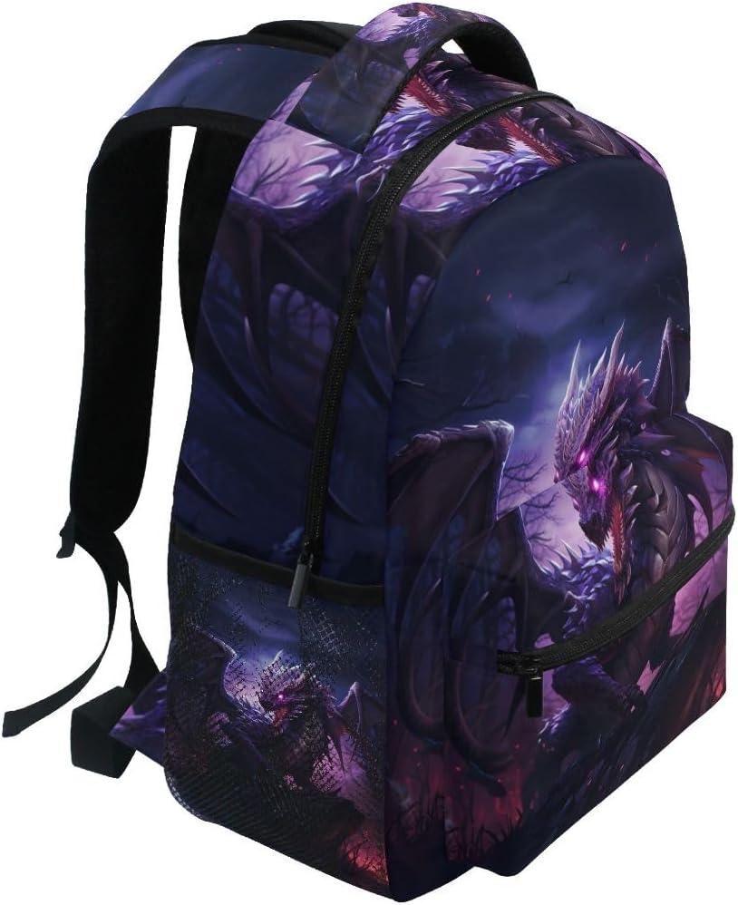 Dragon Pterosaur High School Bag Backpack Bookbags Book Bags for Boys Travel College Work Casual Daypack Teens - Image 8