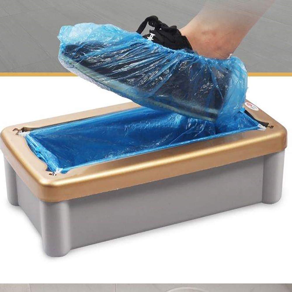 Schuhüberzug Maschine, automatische Schuhabdeckung, Spender mit 100 Einweg Schuhschutz Spender für Schuhe, perfekt für Zuhause, Geschäft und Büro