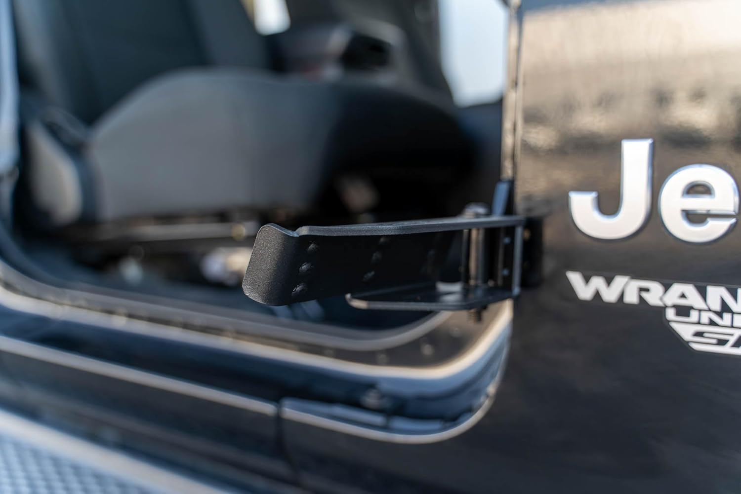 DV8 Offroad Foot Pegs for the 2007-2025 Jeep Wrangler JK/JL & Gladiator JT | Sold as a Pair | Rugged Anti-Slip Pedal Grip Design | Fits Front and Rear Hinges | Includes Padded Stopper