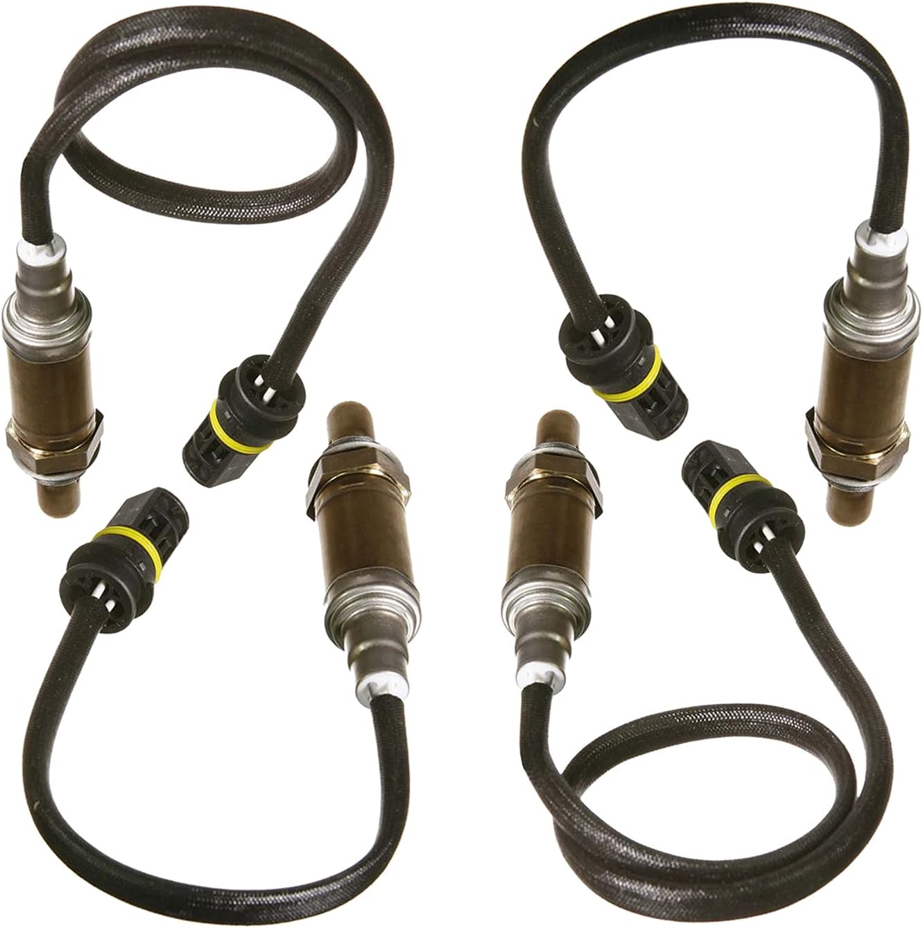 KEC Pack of 4Pcs Upstream And Downstream Oxygen O2 Sensor Replacement For Mercedes-Benz E320 E430 S500 234-4175 x2 234-4174 x2