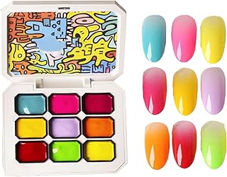 Gel de pintura de uñas, gel de pintura de uñas de 9 colores para mujer, cosméticos degradados sedosos, arte de uñas para citas, playa, salón, viajes, reuniones en casa