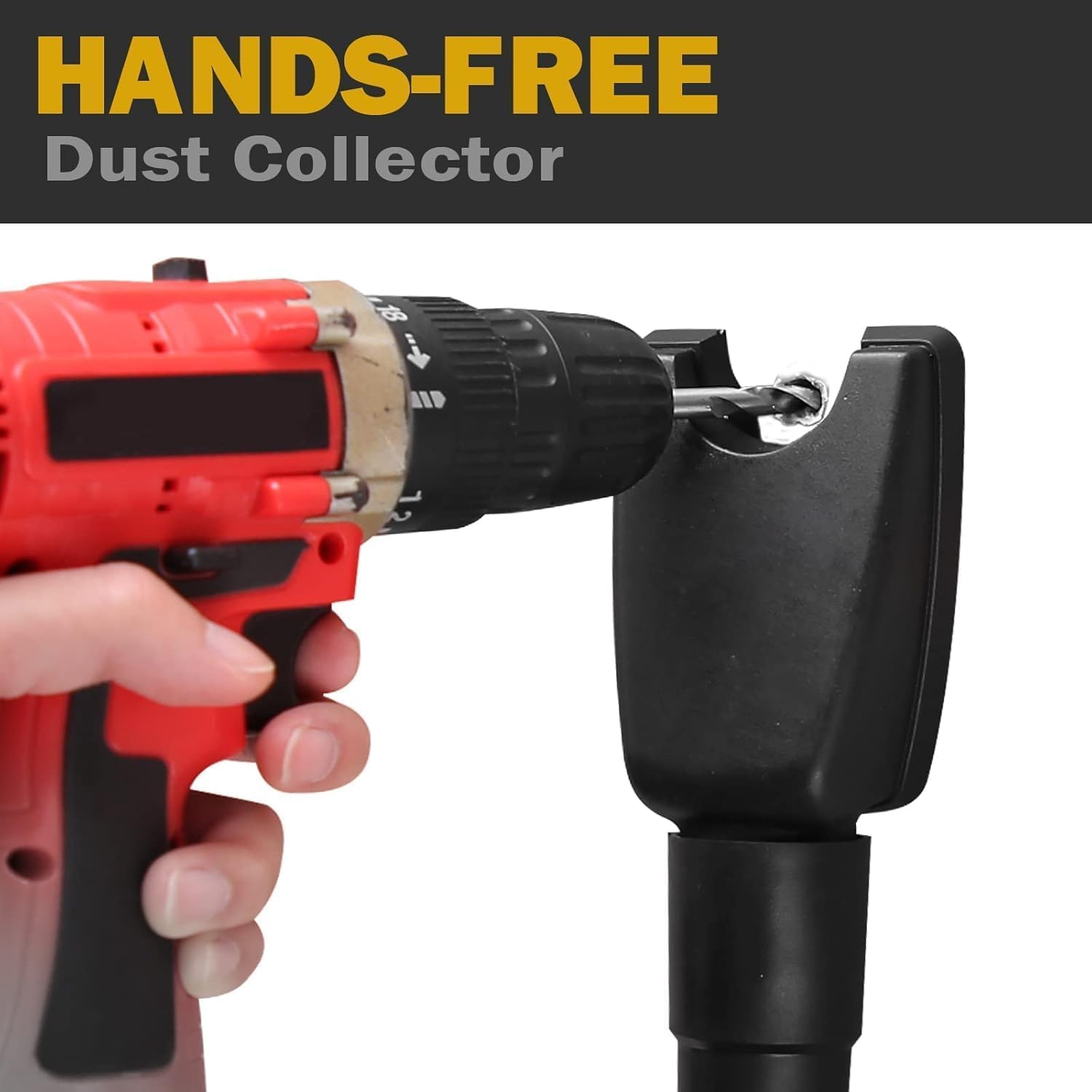 Cyrox Drill Dust Cover Collector Scalable Rubber Dustproof Dust Catcher Tools Drill Hole Extraction Tool Vacuum Attachment Dust Collector Dust Cover (1Pcs) 1