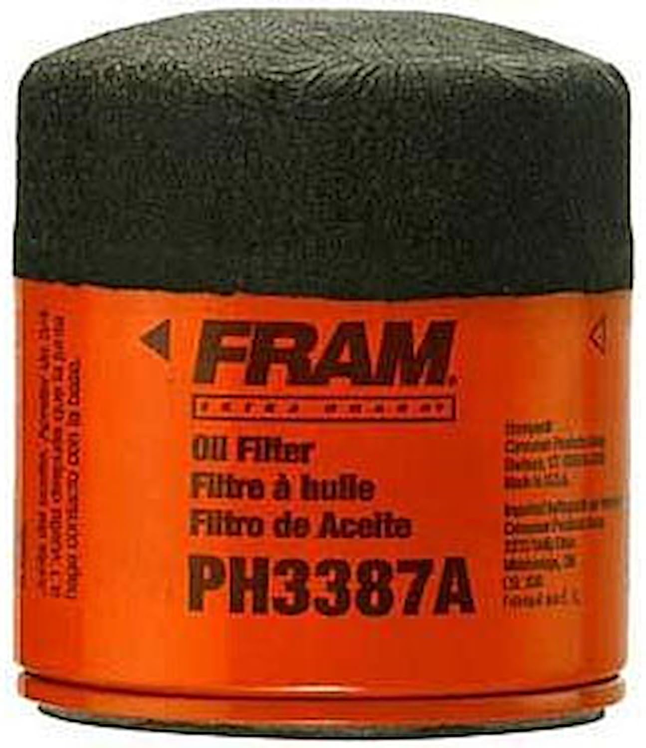 FRAM EG+ PH3387AP 10K Mile Change Automotive Replacement Interval Spin-On Engine Oil Filter for Select Vehicle Model Years, Vehicle Engine Protection Oil Filter for Everyday Drivers