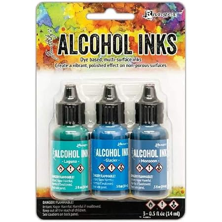 Tim Holtz - Ranger Alcohol Ink 3PKG, Teal/Blue Spectrum
