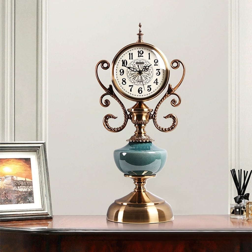 Desk Clock Light Luxury Clock Table Clock Pendulum Retro Home Living Room Study Desk Clock Creative Modern Desk Clock Seat Clock