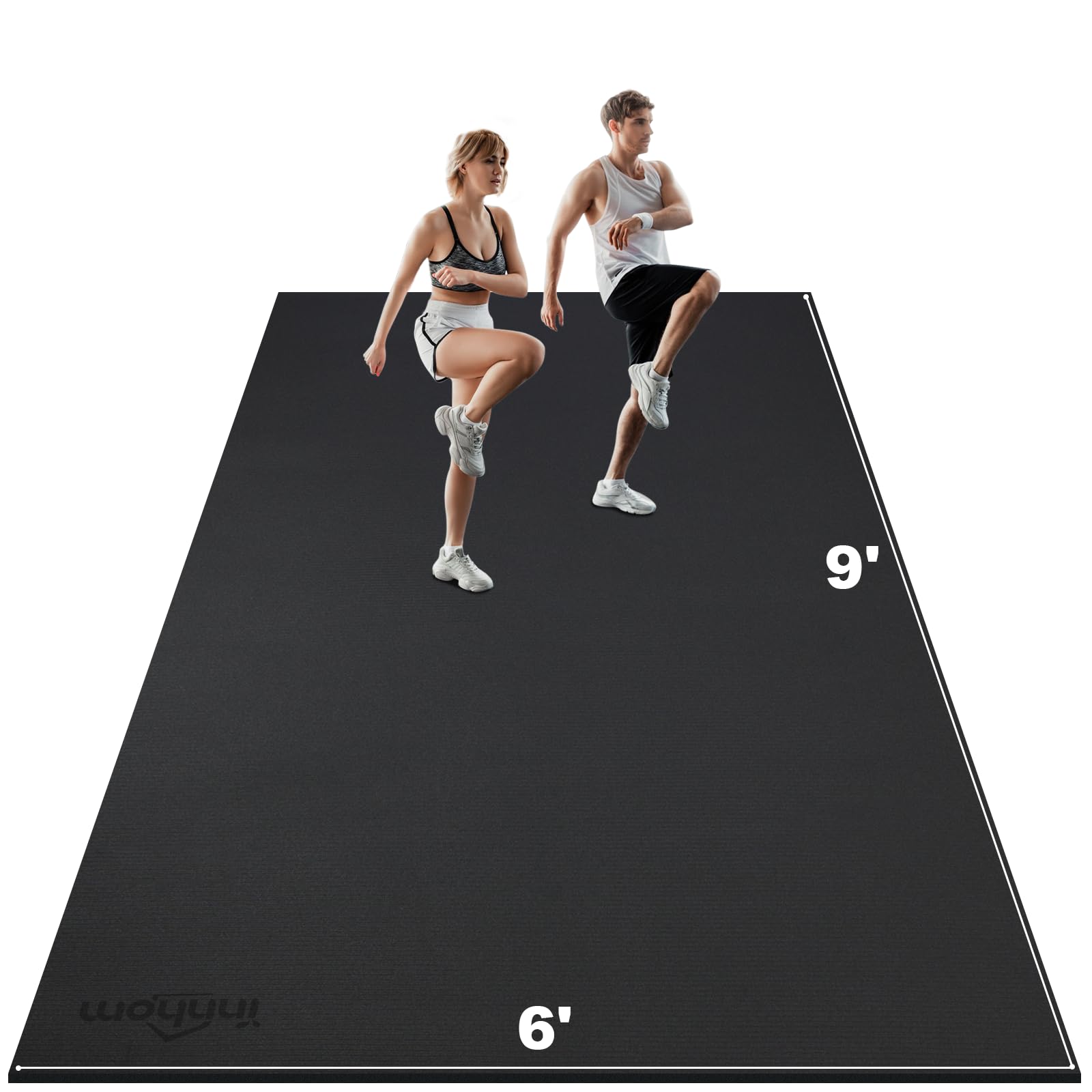 Photo 1 of innhom Large Exercise Mat 9 ft x 6ft x 7mm Workout Mat Gym Flooring for Home Gym Mats Exercise Mats for Home Workout Thick Floor Mat for Fitness