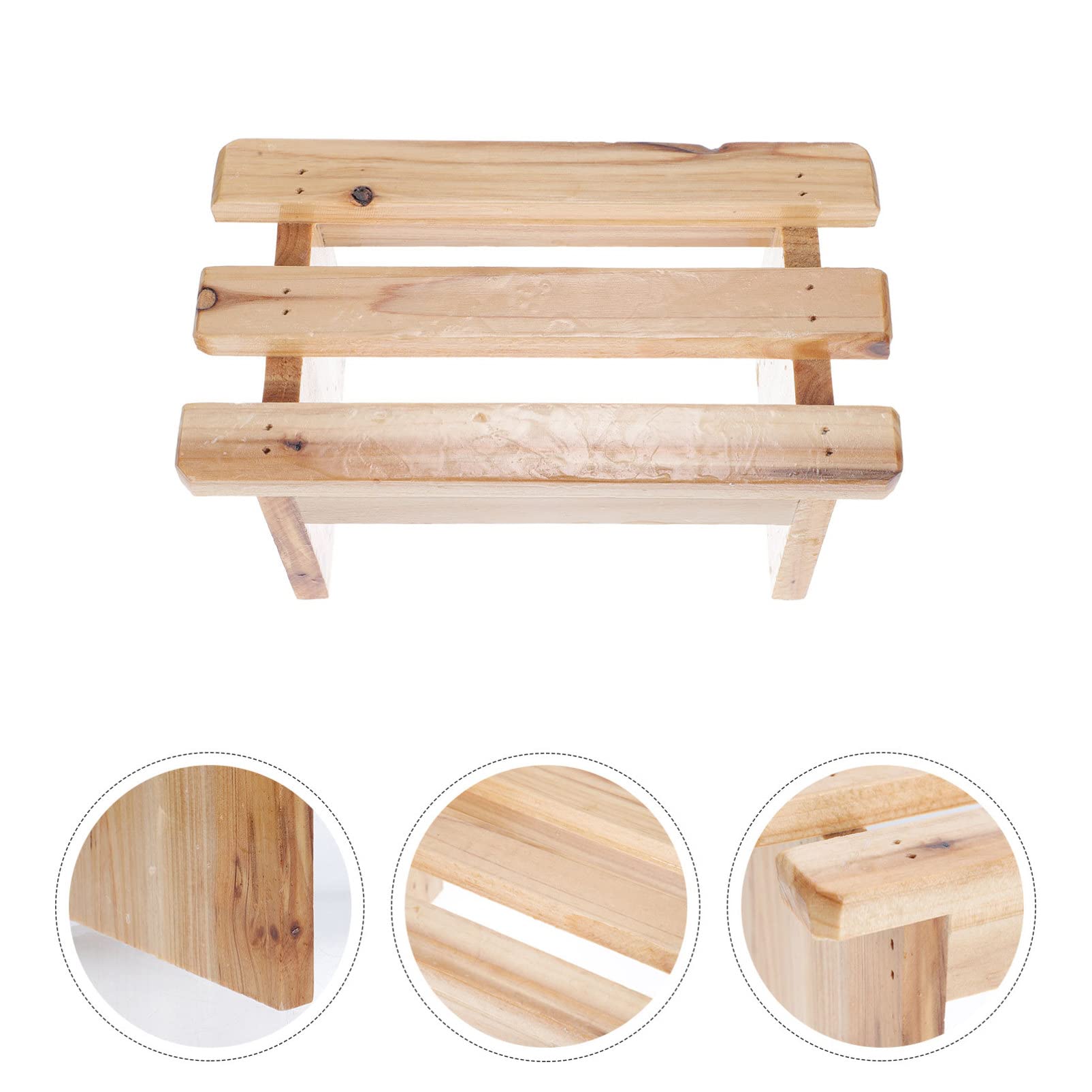 Cabilock Foot Stool for Shower Sauna Footrest Bathing Stool Leg Support Wood Material