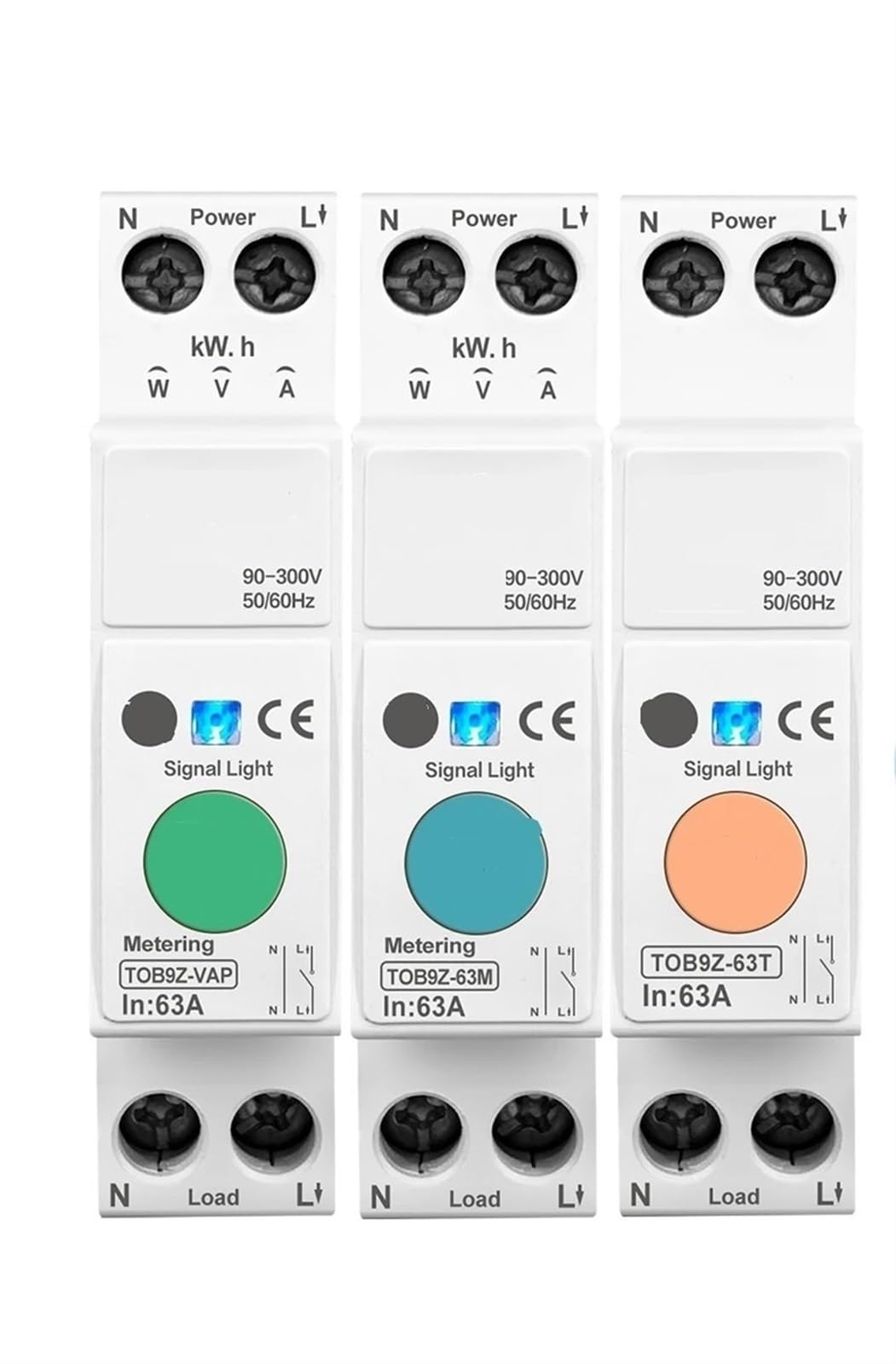 Commutateur intelligent WiFi 63A 1P+N avec compteur d'énergie Kwh et relais de minuterie Smart Life