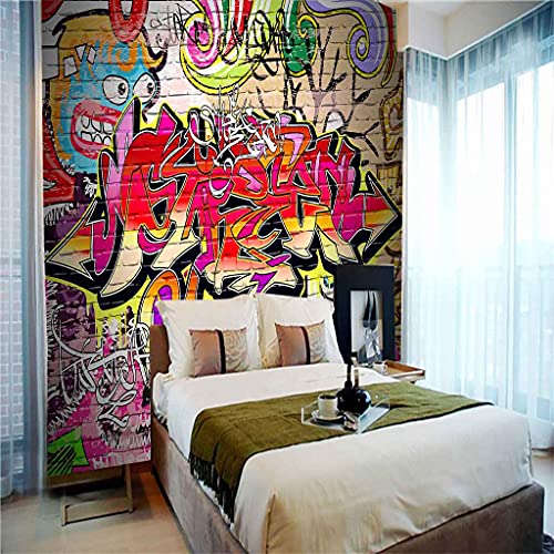 Papier peint graffiti autocollant pour masquer un mur terne sans utiliser de colle - 5