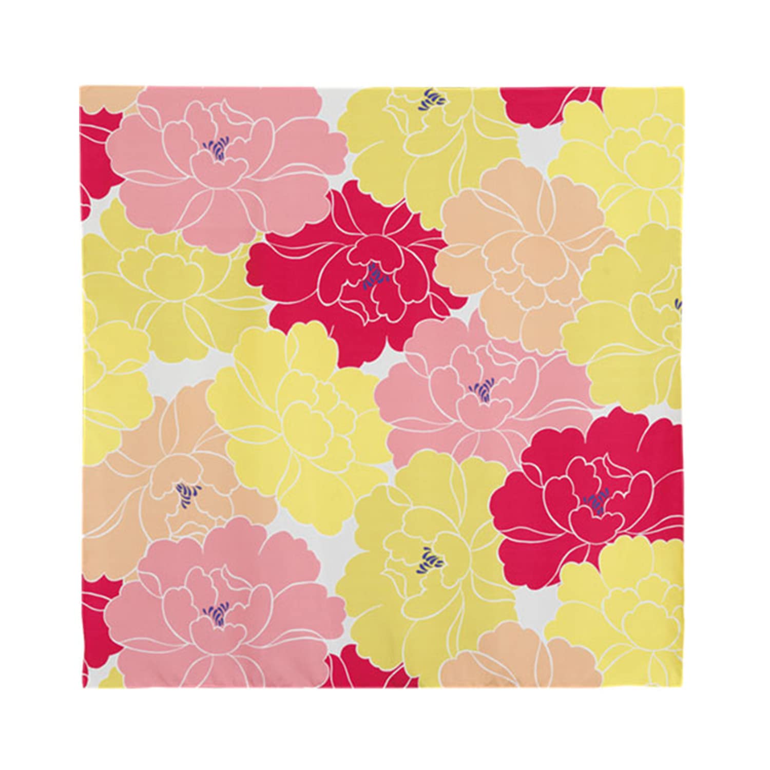 Musubi Aqua Drop Furoshiki Wrapping Cloth 39in Water Repellent Peony Rose