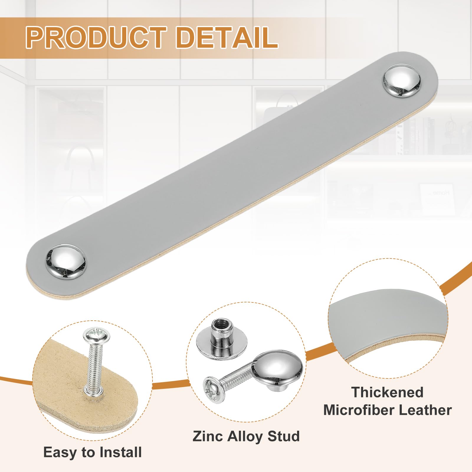 PATIKIL Leather Drawer Pulls - Image 3