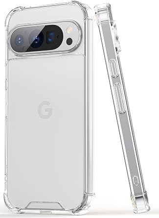 Compatible with Google Pixel 10 Case and Pixel 10 Pro Case, Clear Cute Gradient Slim Phone Cover Reinforced TPU Bumper Hard PC Back Shockproof Protective Case 6.3 inch 2025 Crystal Clear