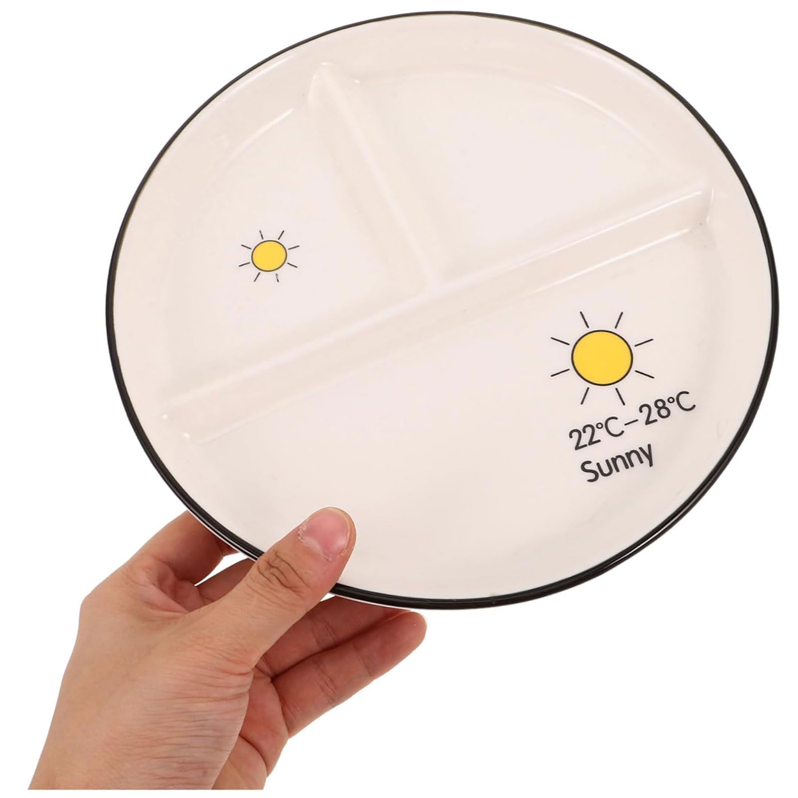 Plaque Assiettes de dîner en céramique de 8 Pouces pour Enfants Assiettes avec différents Motifs de Perte de Poids Assiettes à dîner réutilisables Vaisselle