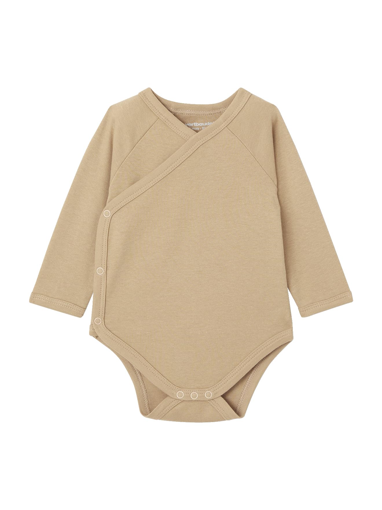 VERTBAUDET Lot de 7 bodies en coton Bio manches longues ouverture naissance BASICS