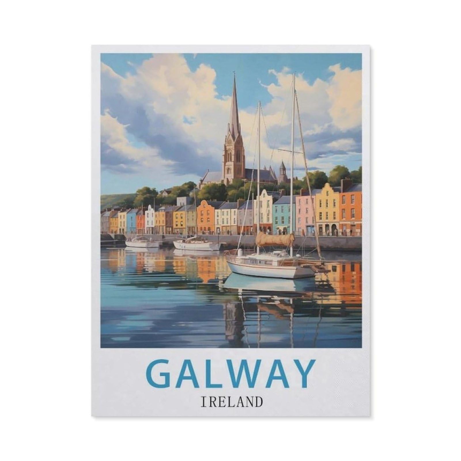 Metal Sign Tin Sign，Galway Ireland(15x30cm）