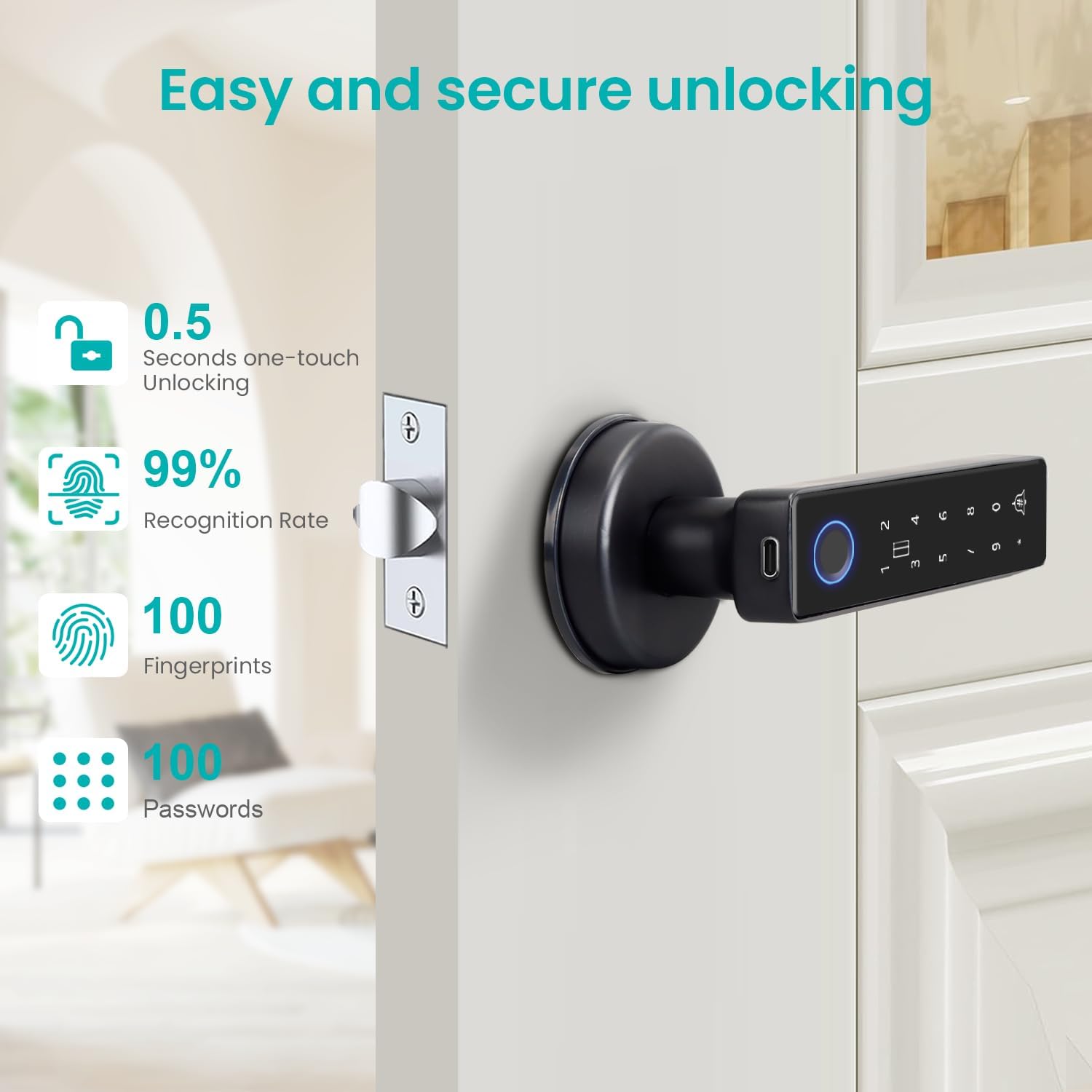 Kuelor Fingerprint Door Lock - Keyless Entry -3