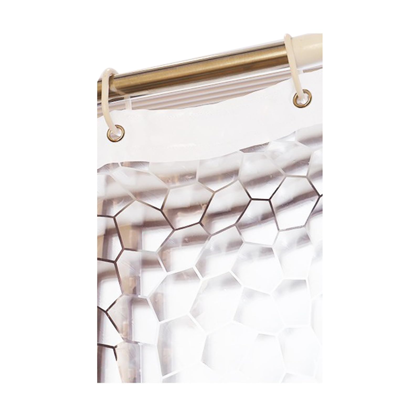 matumou Waterproof Shower Curtain Liner, Thick EVA Shower Liner, 3D Pebble Pattern Bath Curtain for Shower Stall, Bathtubs