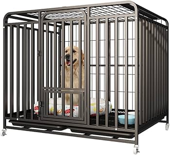 【最終値下げ・美品】犬用ゲージ　ドッグゲージ　檻　ブラウン Amazon | HPYWTJY ペットケージ カゴ ドッグクレート 大型犬 中型犬