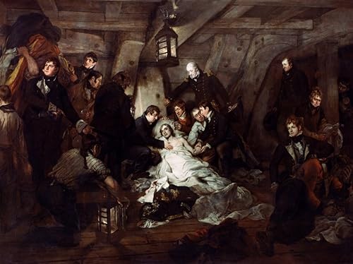 Horatio Nelson (1758-1805) Oficial naval nbritánico La Muerte De Nelson A Bordo La Victoria Durante La Batalla De Trafalgar 21 Octubre 1805 Óleo