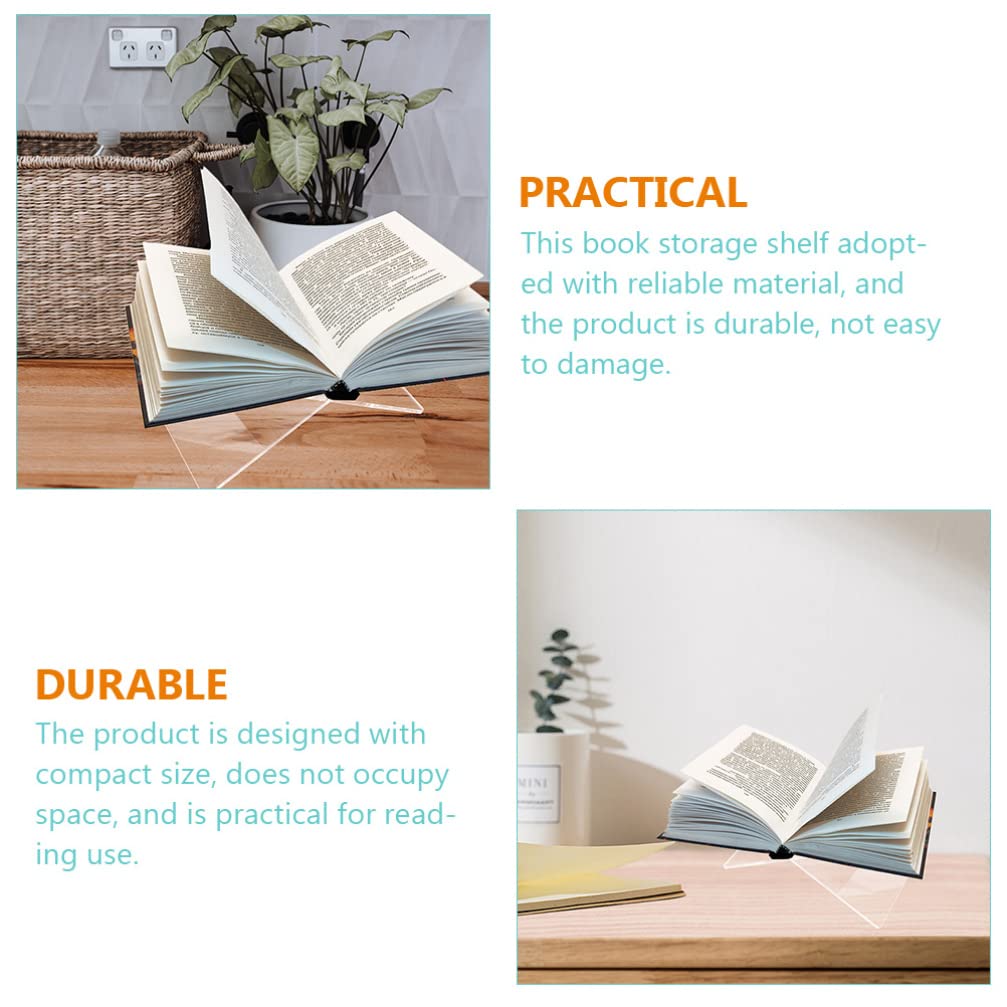Alipis 2pezzi Leggio per Libreria in Acrilico Porta Libri da Scrivania Supporto per Libri per Studenti Espositore di Trasparente Organizzatore di Libreria