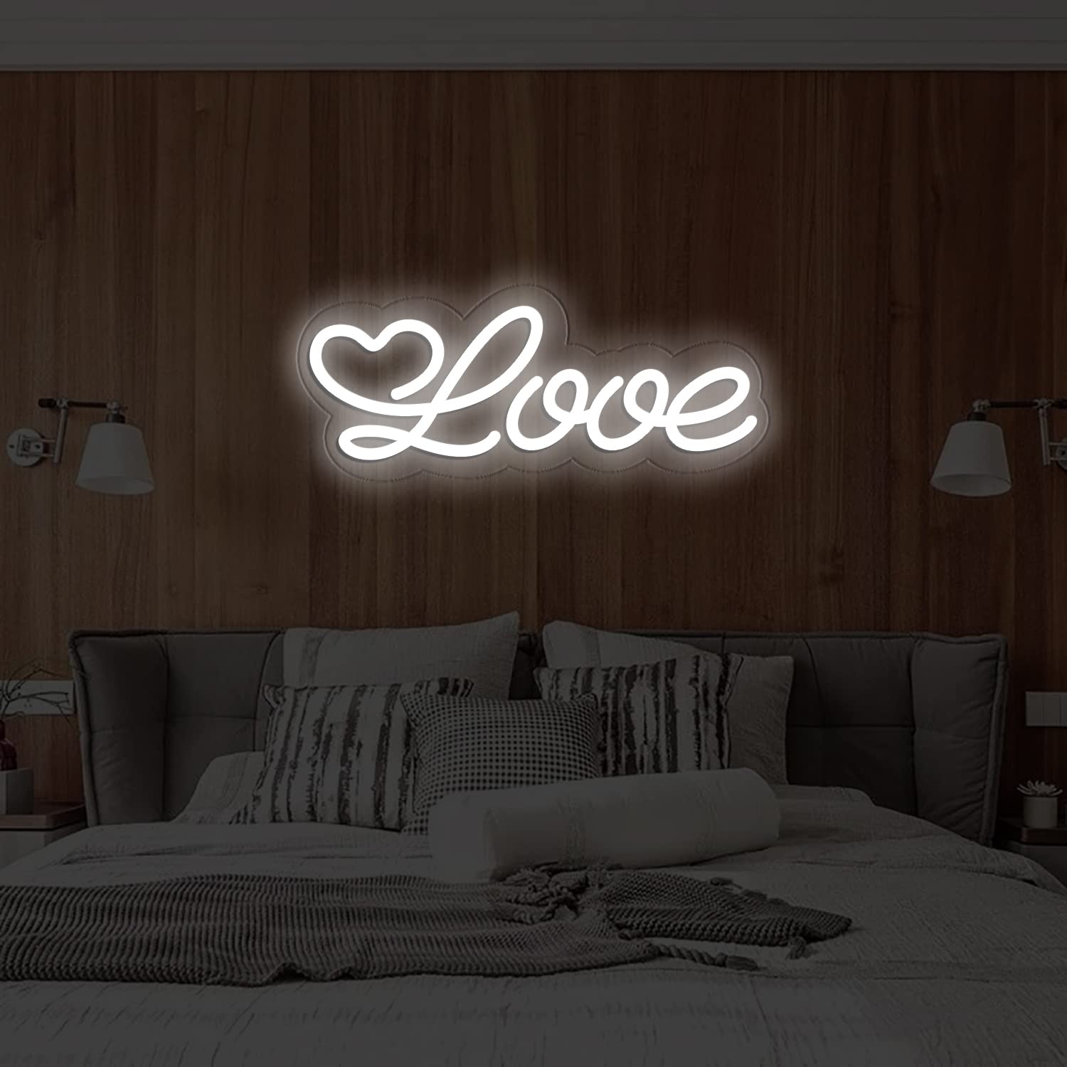 Amazon.co.jp: INSNEnN Love LED ネオンライトサイン 温白色 ラブ