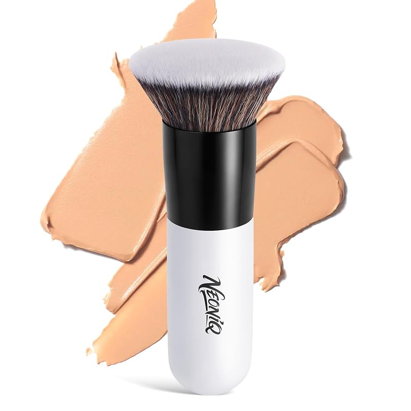 Pincel Kabuki Reto para Base NEONIQ, Cabo Preto