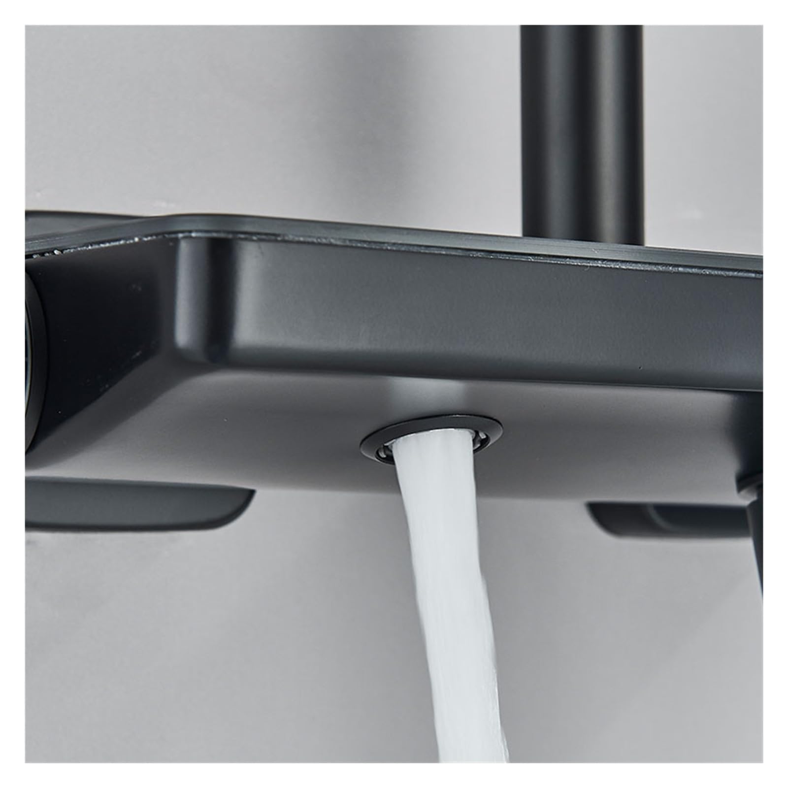 Sistema de ducha de baño con Sistemas de ducha lluvia con pantalla digital LCD, juegos grifos negros, grifo bidé estante baño 3 vías pulverizador para la renovación del baño de la casa(Gun Grey)