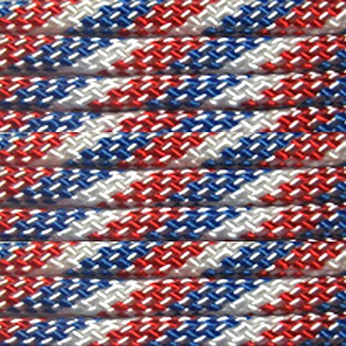 550 Paracord - 550LB 7 Stränge Twisted Inner Core Parachute Cord - Über 250+ Farbauswahl - Mehrere Längenoptionen (Hanks & Spule), Rot, Weiß und Blau, 25 Feet 550 Paracord - 550LB 7 Stränge Twisted Inner Core Parachute Cord - Über 250+ Farbauswahl - Mehrere Längenoptionen (Hanks & Spule), Rot, Weiß und Blau, 25 Feet