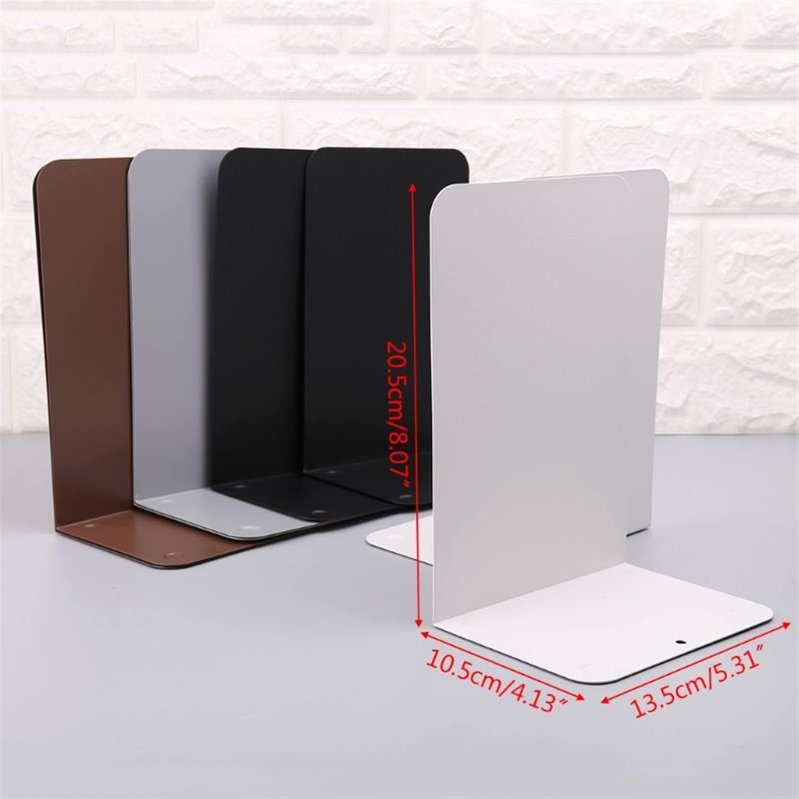 Fermalibri in metallo per casa e ufficio, antiscivolo, decorativo, per libri, riviste e documenti, elegante fermalibri da scrivania, ideale per nizzare il tuo spazio