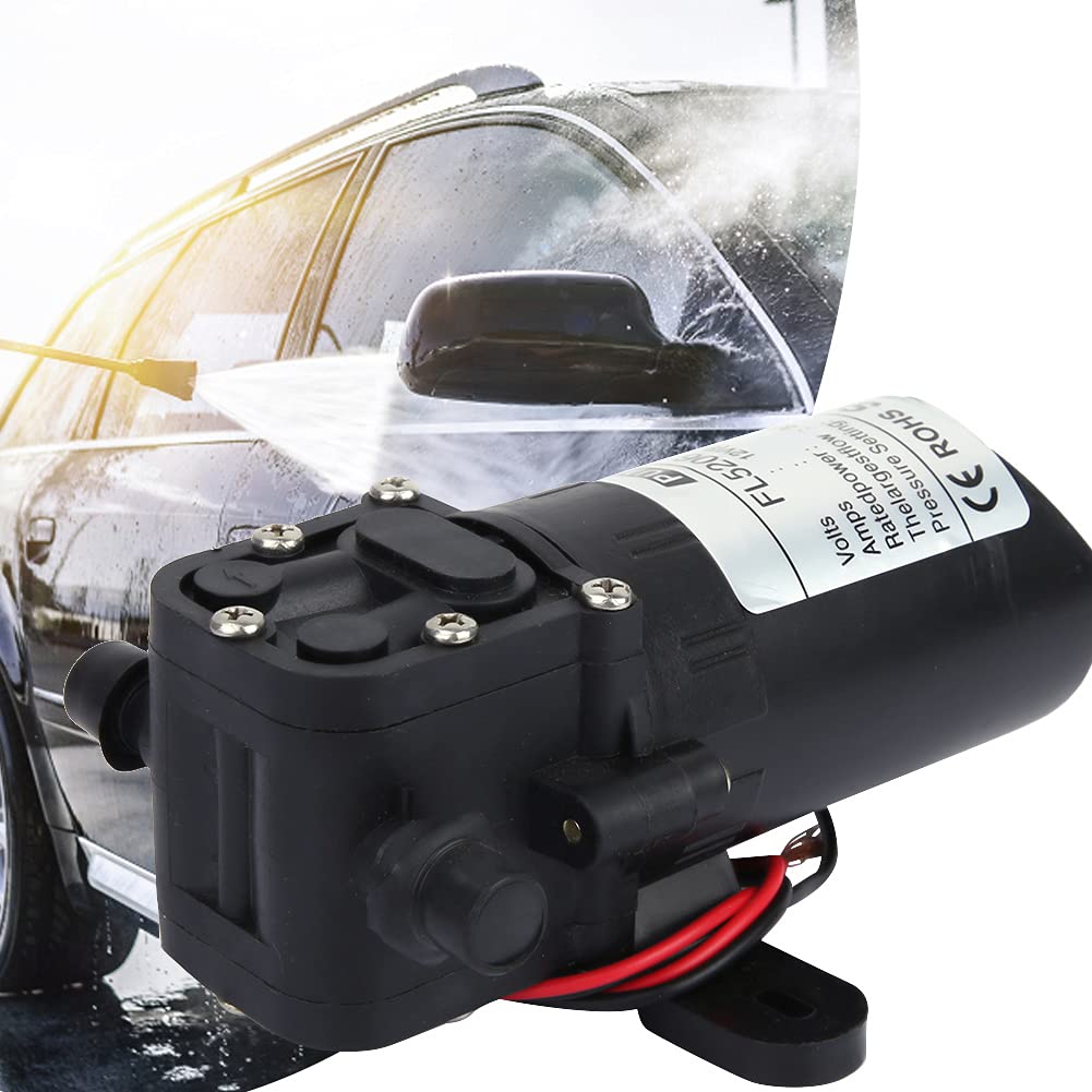 Weikeya Pompe à diaphragme générale,Pompe à Pression d'eau de 3, 5 l/Min 36W 12V / 24V avec Plastique, pompe à membrane