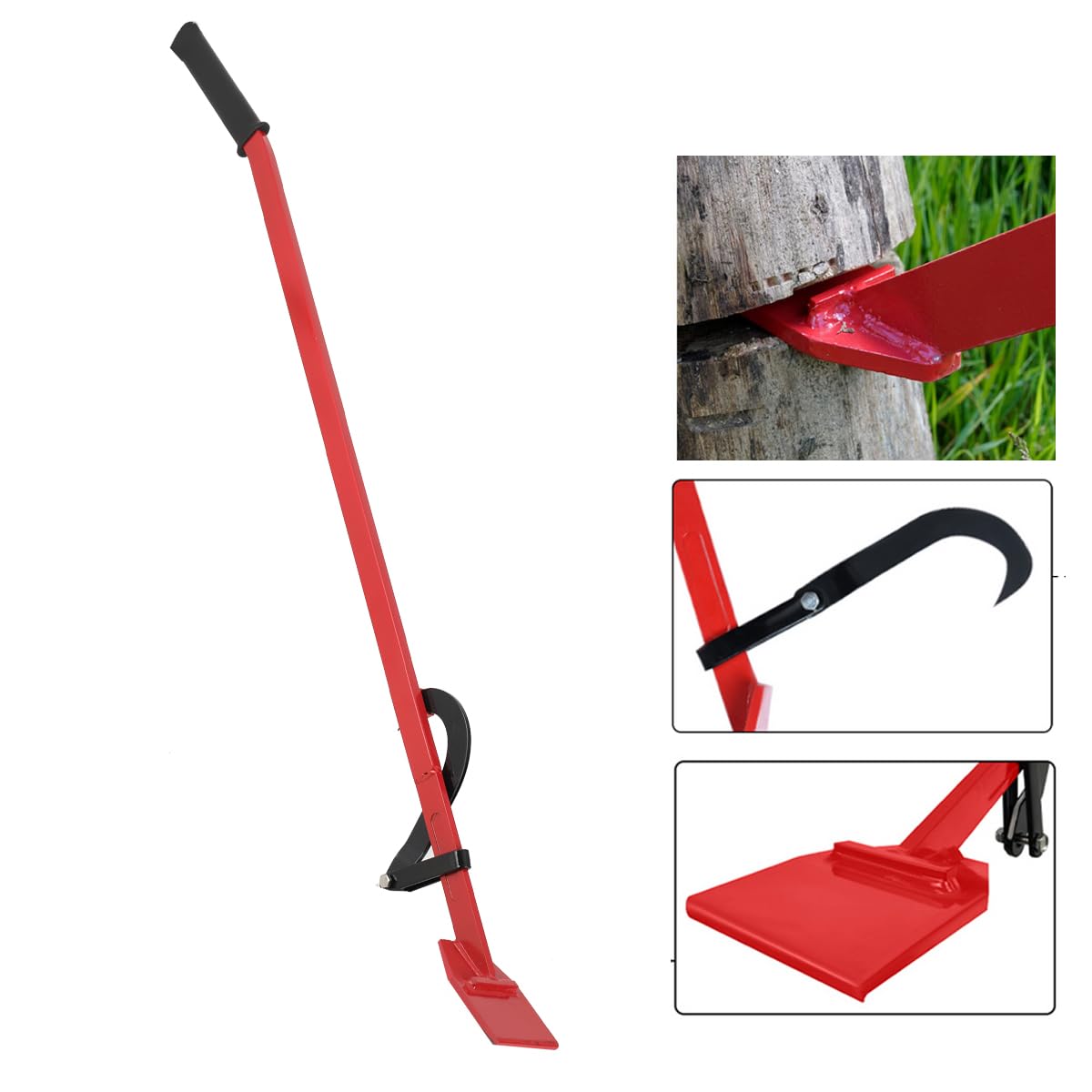Sollevatore Di Abbattimento Per Impieghi Gravosi 130cm Martinetto Di Abbattimento, Martinetto Forgiato Con Gancio Reversibile, Carico 450 Kg, Utensile Ausiliario Per La Tornitura Del Tronco Forestale