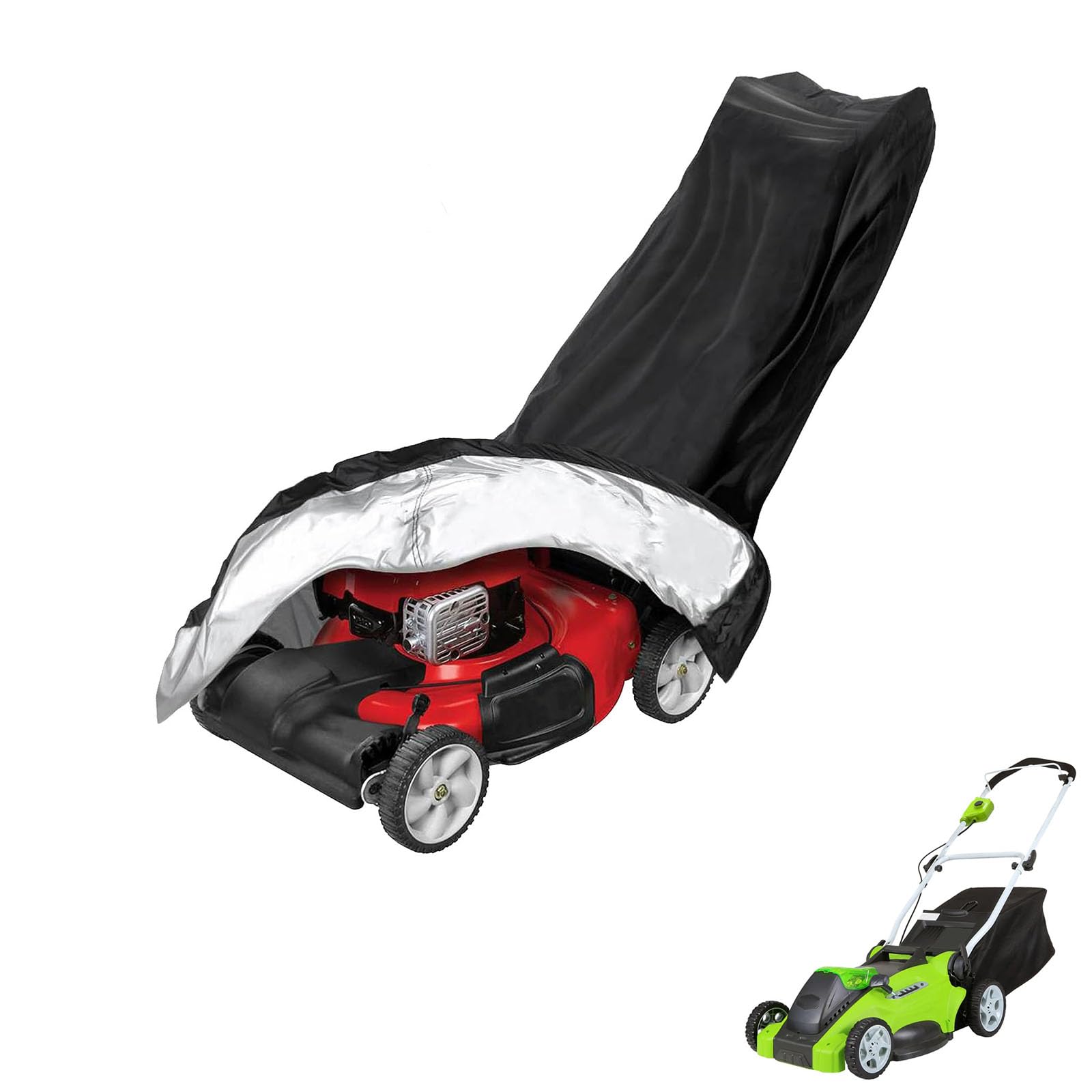 lawnmower cover Compatible with Greenworks 25322 ,waterproof and sun,suitable for indoor and outdoor use all year round, comes with a storage bag — image 1