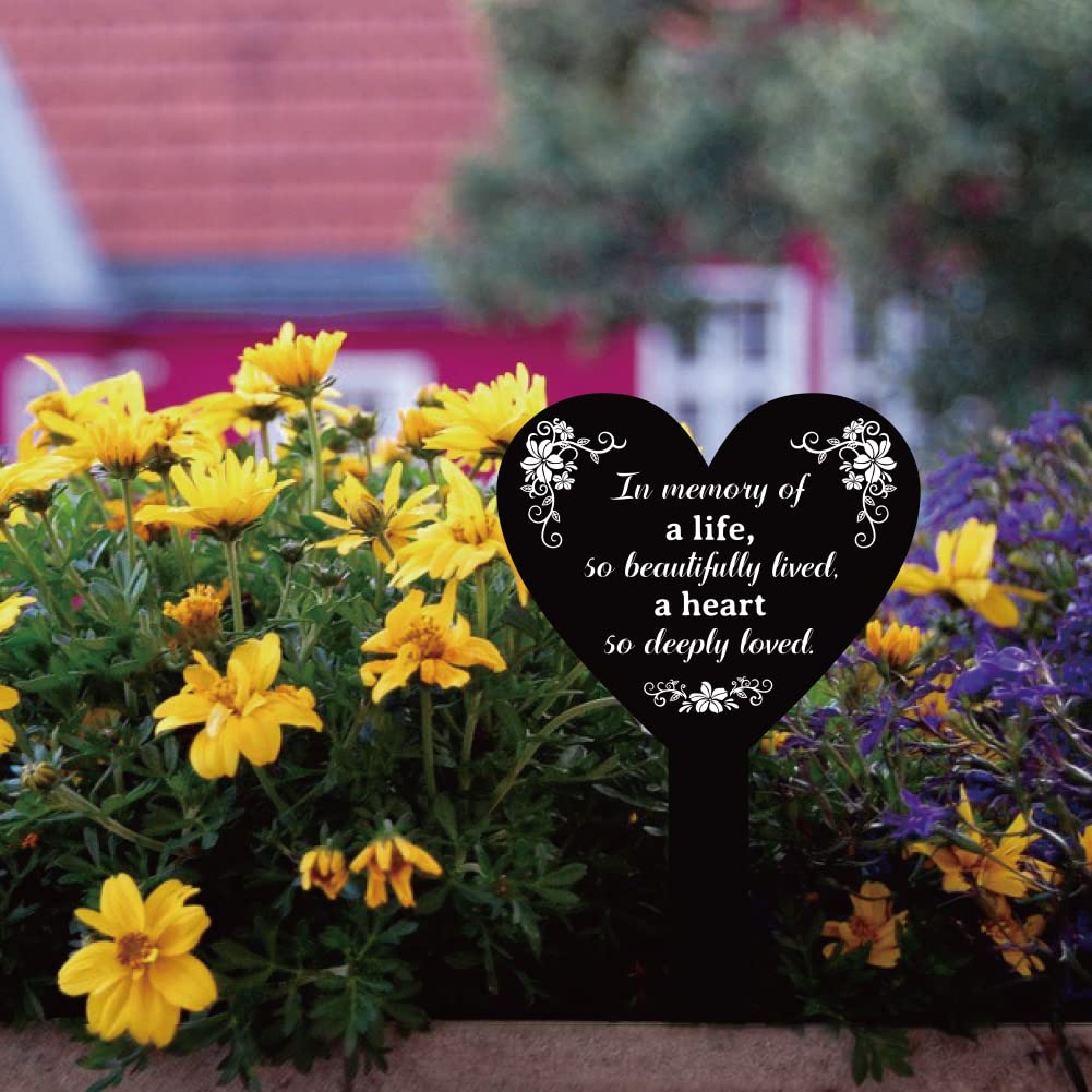 Plaque Commémorative En Acrylique Forme Cœur Avec Chat – Dimensions 25,8 X 15,8 Cm – Étanche – Pour Jardin, Cimetière, Souvenir