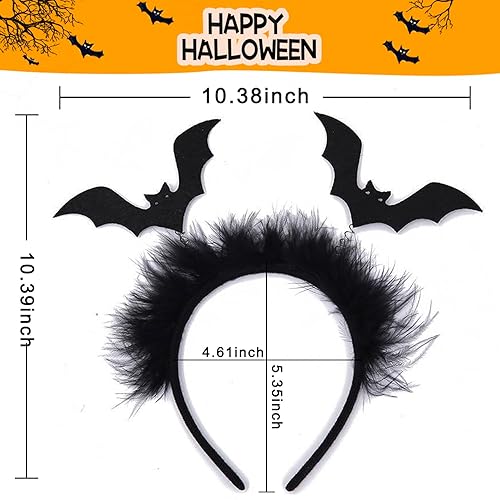 Miniatura 4 de Diadema de Halloween con diseño de murciélago negro para mujeres y niñas, accesorios para el cabello, cosplay, maquillaje, fiesta, fotos, decoración