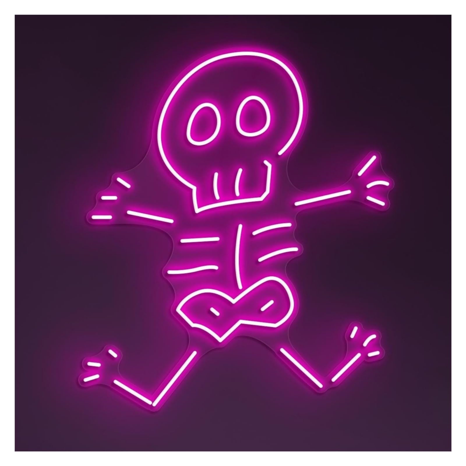 RONGCH Hanging Art Signs Skeleton Neon Sign, Suitable for Wall Art Decor Baby Skull with Brightness Adjustable 44cm