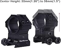Vista 3 de WestHunter Optics Anillos ajustables de altura para mira Picatinny, 1 pulgada 30 mm Montura de mira de precisión 6