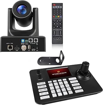 PTZ Camera Bundle with 20X Optical Zoom, 3G-SDI, USB, 4D Joystick Controller, 5-inch LCD Screen for Church
