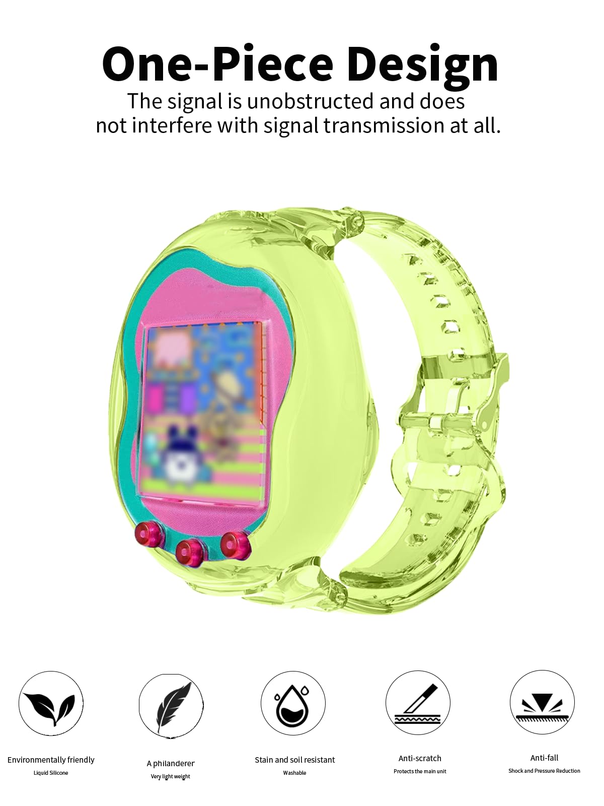 Silicone Case for Tamagotchi Bandai Uni, Soft Protective Cover with Hand Strap,toergy Comfortable - Image 2