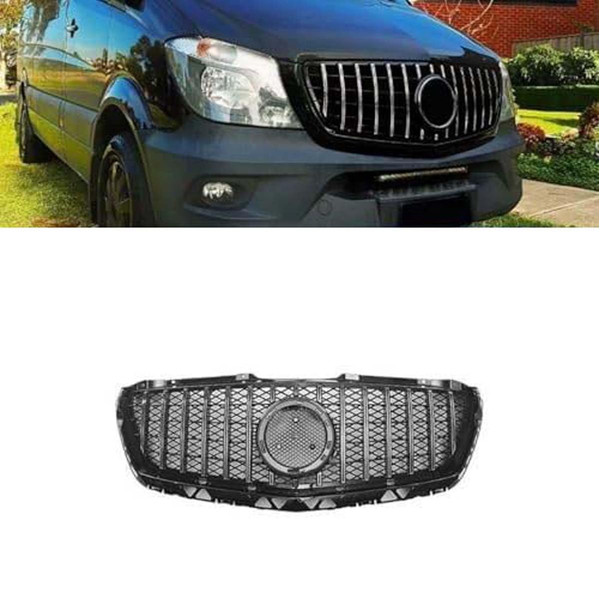 BXQDAM Front grille,Compatible with Mercedes-Benz Sprinter W906 GT 2013-2016,Front grille parts