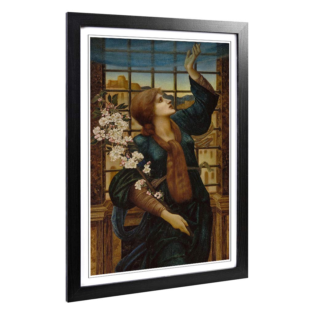 Big Box Art Framed Print of Edward Burne-Jones Hope Design | Wall Art Picture | Home Decor for Kitchen, Living, Dining Room, Bedroom, Hallway, Office, Black, A2 / 24.5x18 Inch / 62x45cm