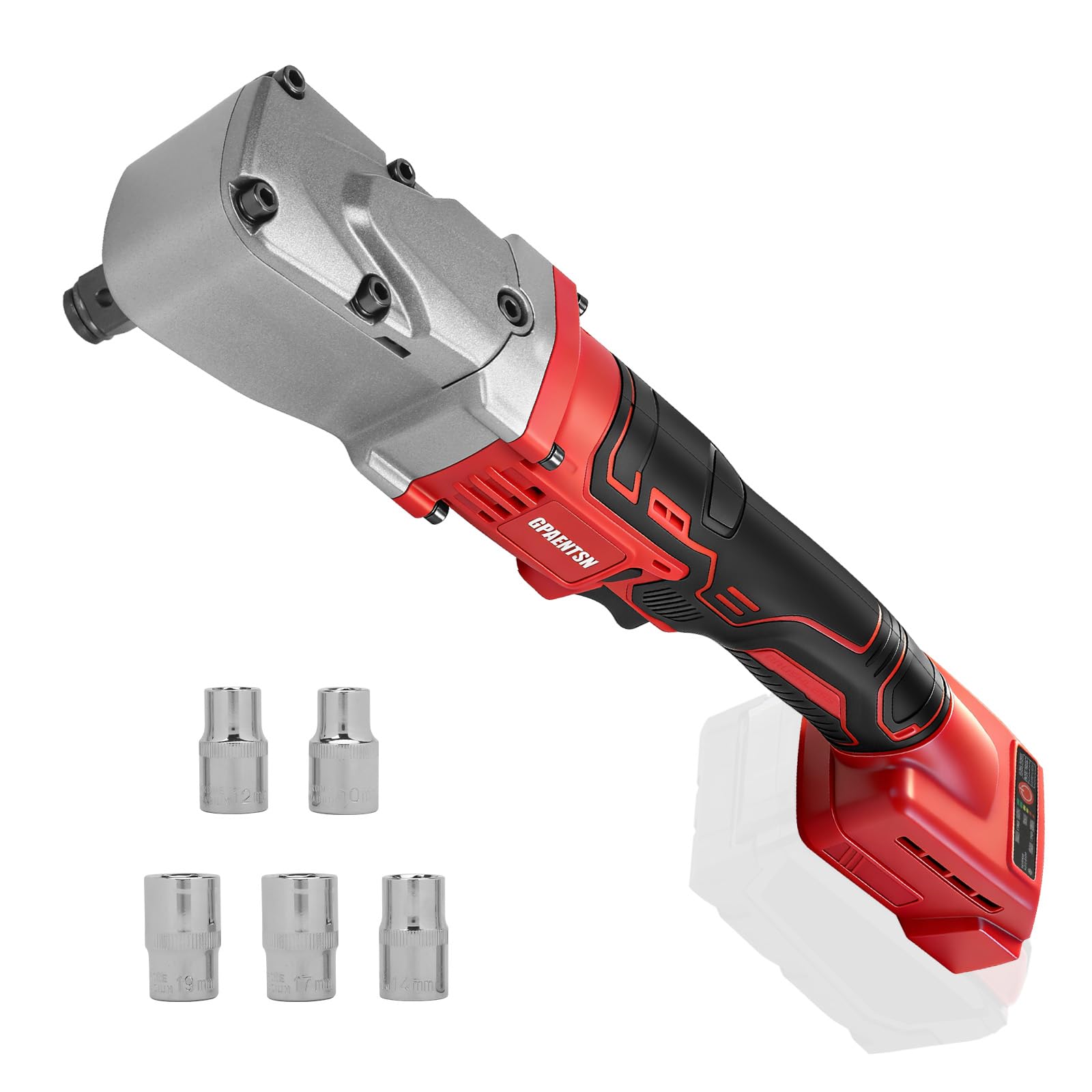 Clé à chocs électrique à angle droit compatible avec Milwaukee M18, 1,27 cm 280 Nm, tournevis à cliquet sans fil à couple élevé avec vitesse variable (batterie non incluse)