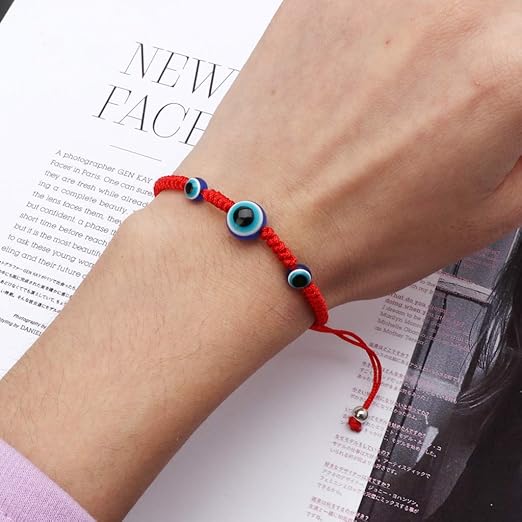 Amazon Co Jp Simplelifeラッキー手作りグッドラックブレスレット 調整可能な友情赤い文字列邪眼保護カバラブレスレット用女の子レディースキッズ ジュエリー