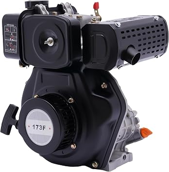 Diesel Engine, Four-Stroke Single-Cylinder Air-Cooled Diesel Engine, Vertical Manual Start Engine for Road Cutter, Grinder, Water Pump, Micro-Tiller, Air-Conditioner Compressor, Micro-Tiller