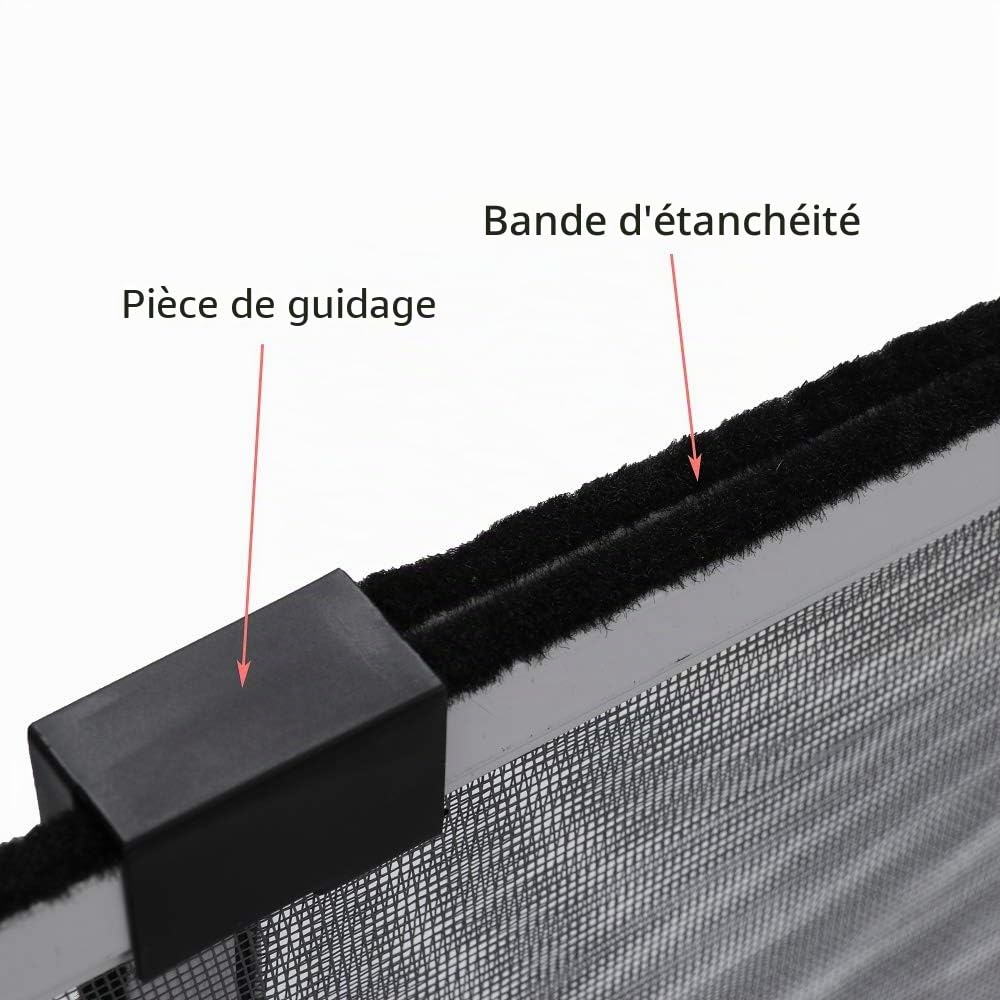 Moustiquaire Fenêtre Coulissante Extensible 50x70 cm, Jusqu'à 132 cm de Largeur Ajustable - Cadre Aluminium Robuste pour Volet Roulant, Installation Facile Sans Perçage, Toile Fibre de Verre Grise
