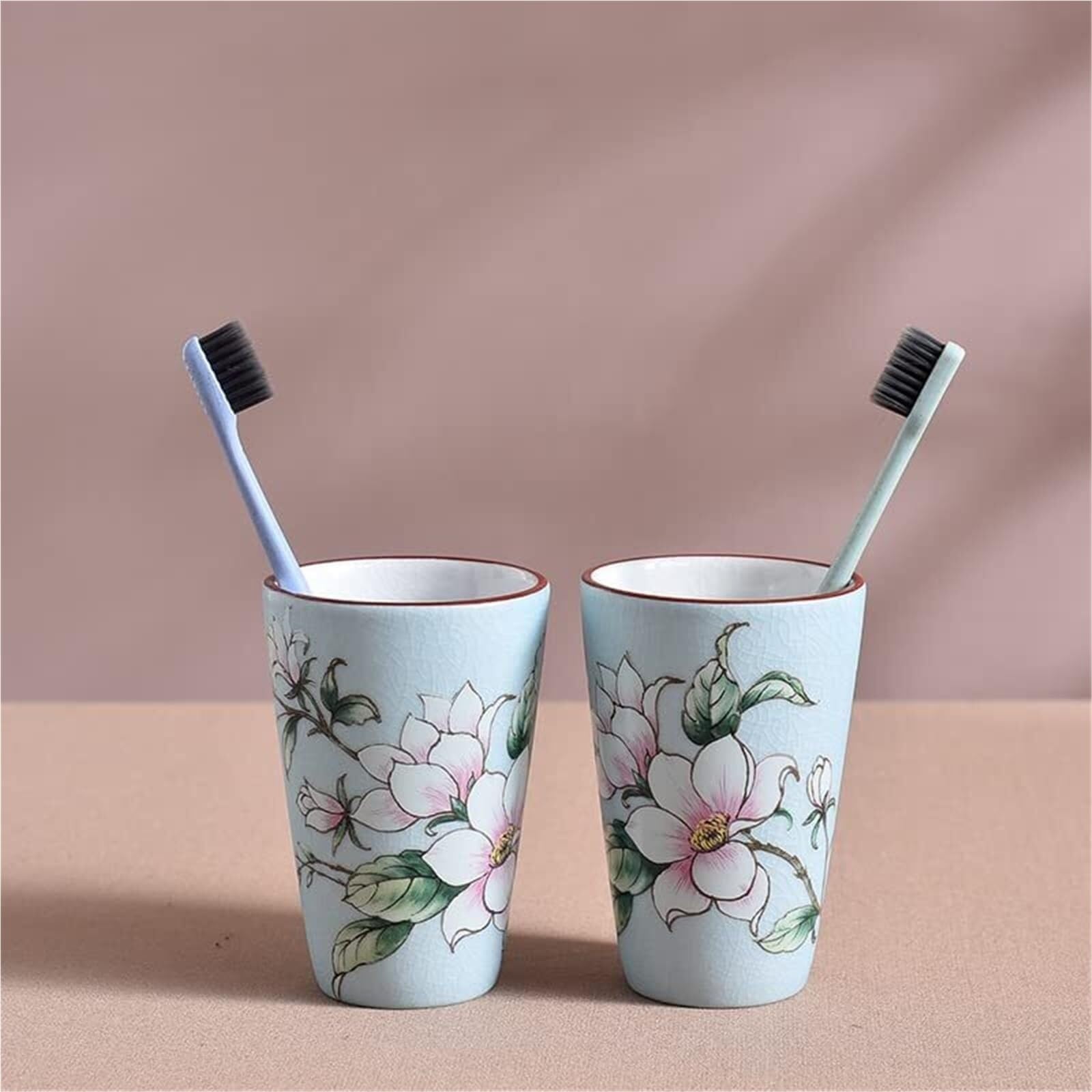 Set di accessori per il bagno Include 1 portaspazzolino, 2 bicchieri for gargarismi, portasapone, dispenser for lozione Arredamento per gli affittuari(Blue)