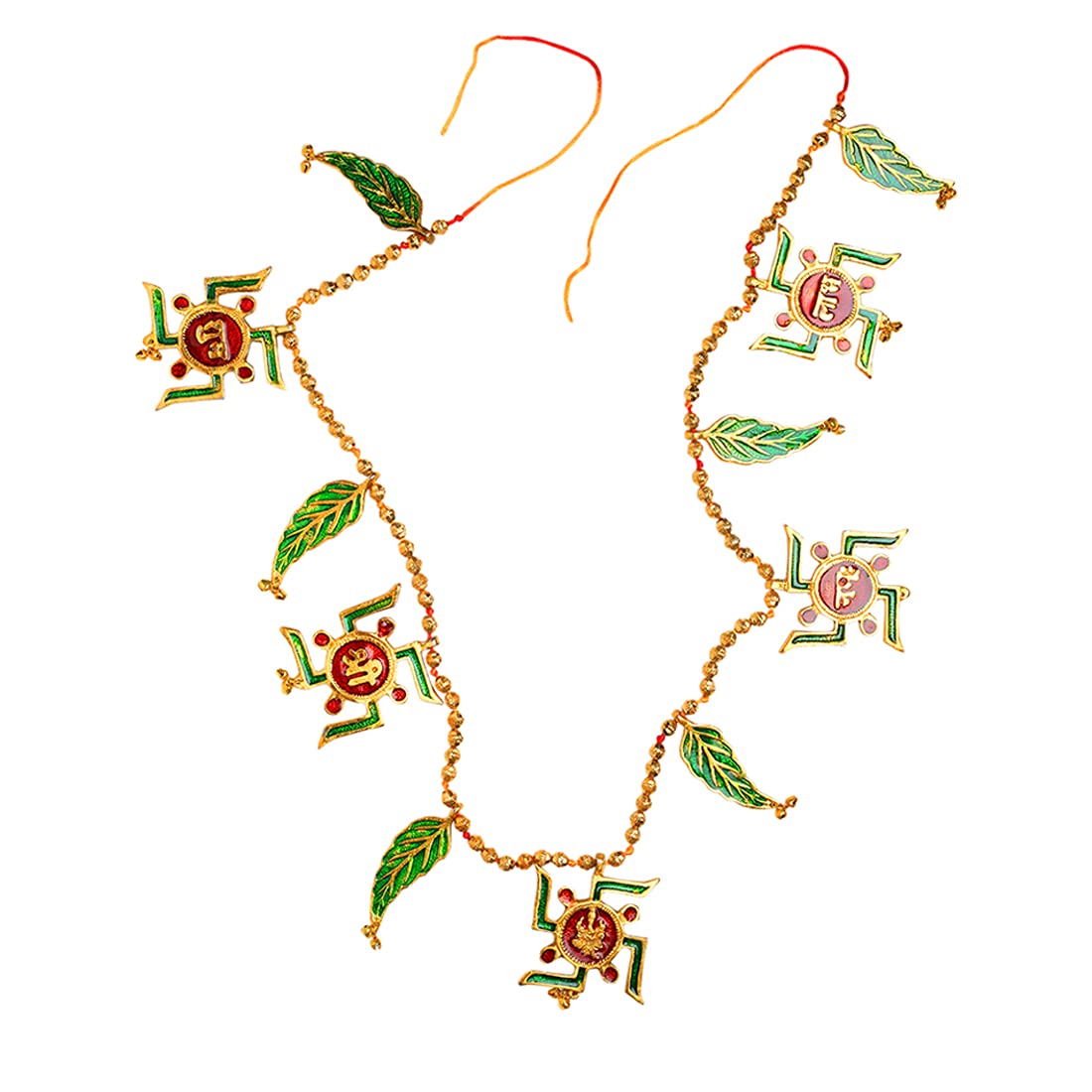 Decorative Metal mango leaf design Toran Door Hanging Bandanwar Wall Hangings for Main Door Entrance Window Temple Living Room Home Valance Home Decor decorations(Size-40")(Golden)